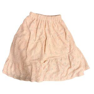 ZARA Kids Pink Eyelet Skirt - Size 8